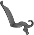 Frizzen, right, wax cast steel, as cast, temper after fitting